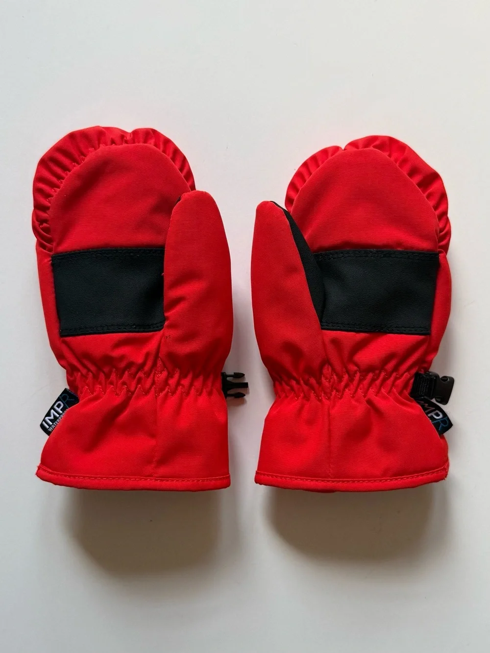 Rossignol Kids Unisex Red Waterproof Mittens with Character Embroidery - Size 4